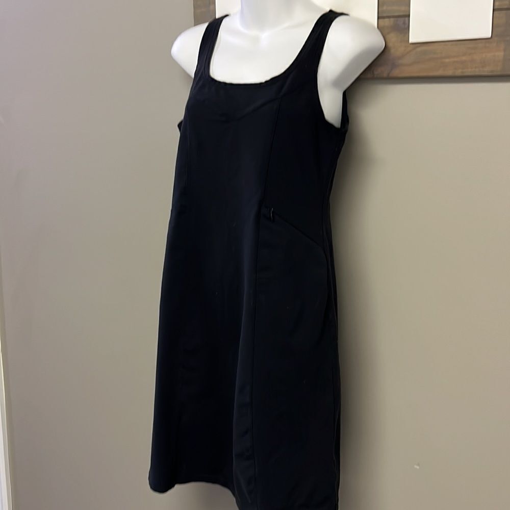 Athleta Black Sleeveless Tenniscore Athletic Mini Pullover Pleated Dress-Small - Picture 2 of 11